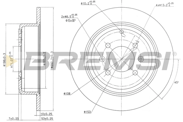 BREMSI féktárcsa - CD6869S - TothCarparts