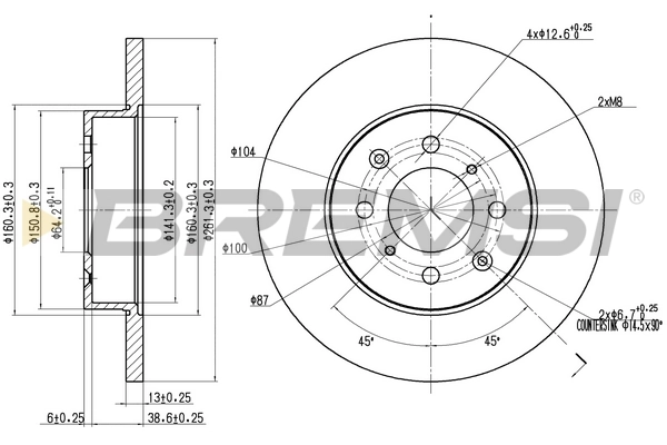 BREMSI féktárcsa - CD6872S - TothCarparts
