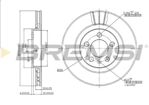 BREMSI féktárcsa - CD6928V - TothCarparts