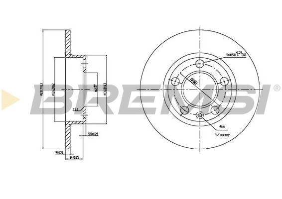 BREMSI féktárcsa - CD6929S - TothCarparts