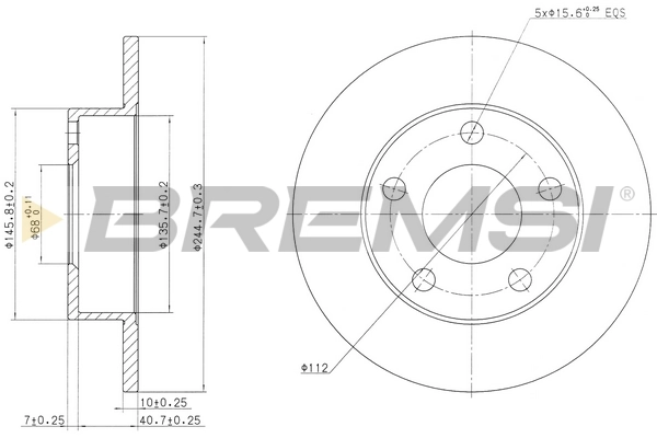 BREMSI féktárcsa - CD6952S - TothCarparts