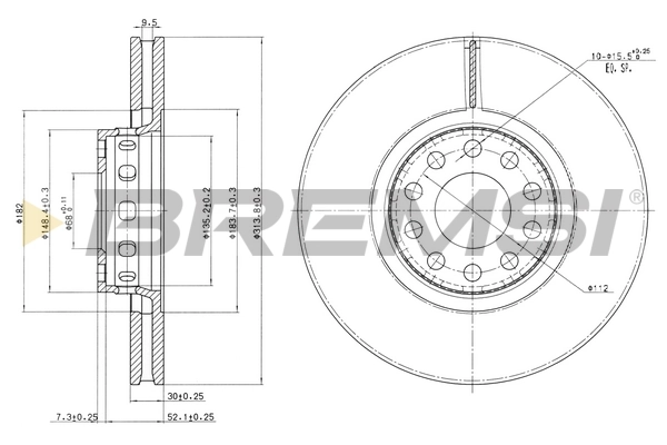 BREMSI féktárcsa - CD6954V - TothCarparts