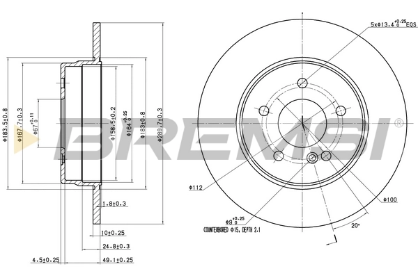 BREMSI féktárcsa - CD6963S - TothCarparts