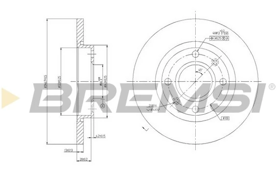BREMSI féktárcsa - CD6995S - TothCarparts