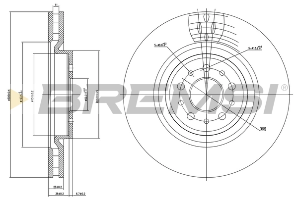 BREMSI féktárcsa - CD7001V - TothCarparts