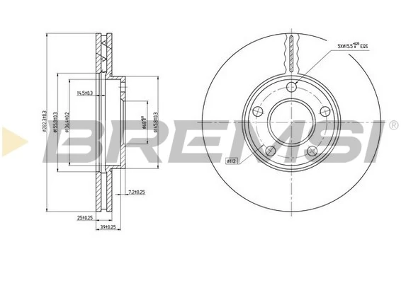 BREMSI féktárcsa - CD7014V - TothCarparts