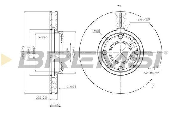 BREMSI féktárcsa - CD7041V - TothCarparts