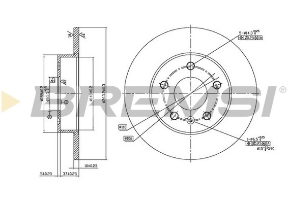 BREMSI féktárcsa - CD7044S - TothCarparts