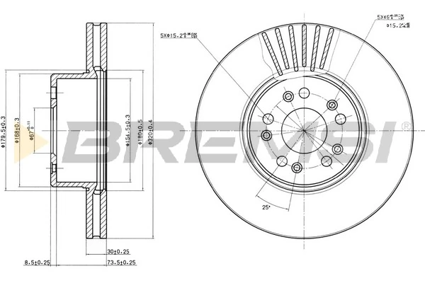 BREMSI féktárcsa - CD7061V - TothCarparts