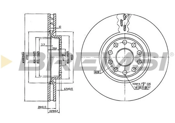 BREMSI féktárcsa - CD7062V - TothCarparts