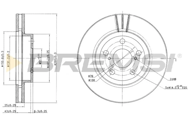 BREMSI féktárcsa - CD7064V - TothCarparts