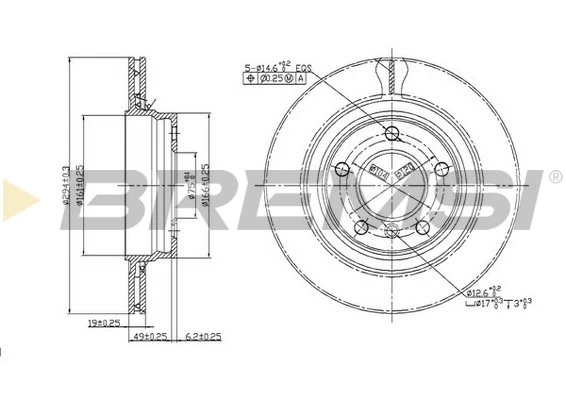 BREMSI féktárcsa - CD7073V - TothCarparts