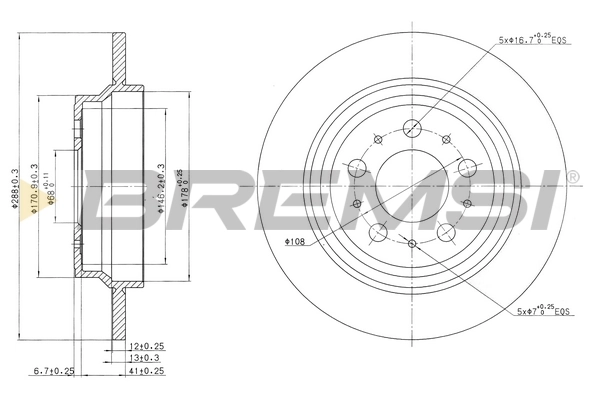 BREMSI féktárcsa - CD7079S - TothCarparts