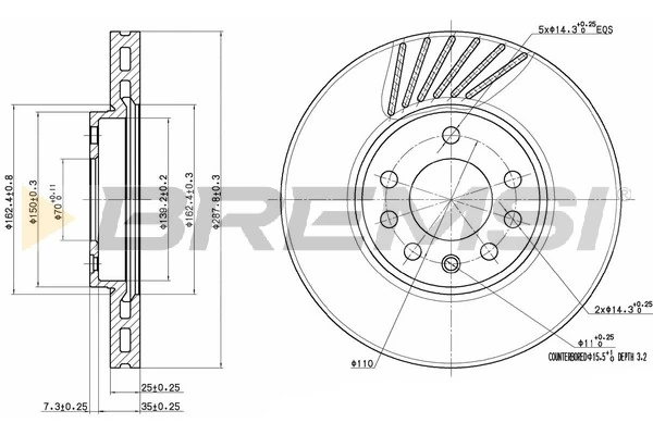 BREMSI féktárcsa - CD7082V - TothCarparts