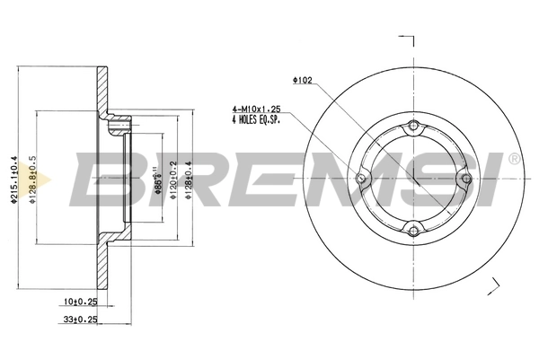 BREMSI féktárcsa - CD7098S - TothCarparts