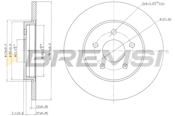 BREMSI féktárcsa - CD7126S - TothCarparts