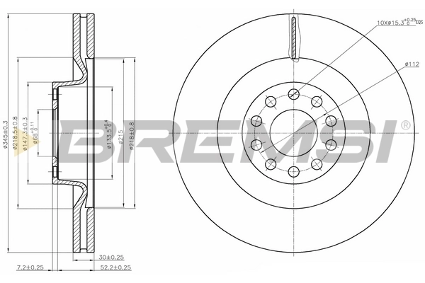 BREMSI féktárcsa - CD7137V - TothCarparts