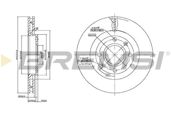 BREMSI féktárcsa - CD7140V - TothCarparts
