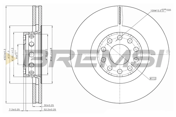 BREMSI féktárcsa - CD7150V - TothCarparts