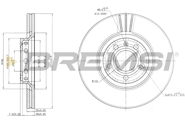 BREMSI féktárcsa - CD7156V - TothCarparts