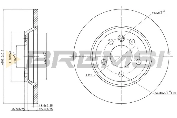 BREMSI féktárcsa - CD7158S - TothCarparts