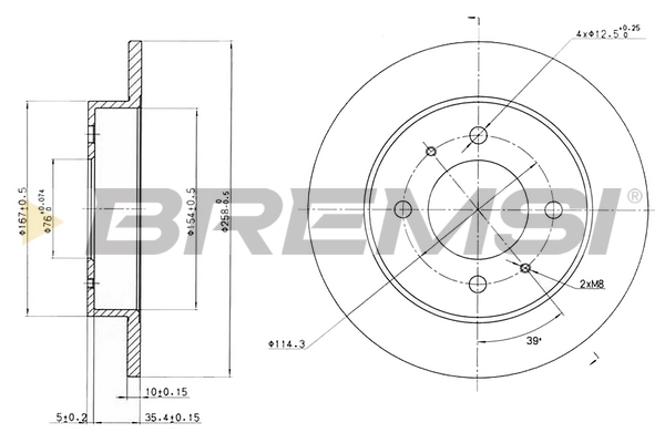 BREMSI féktárcsa - CD7176S - TothCarparts