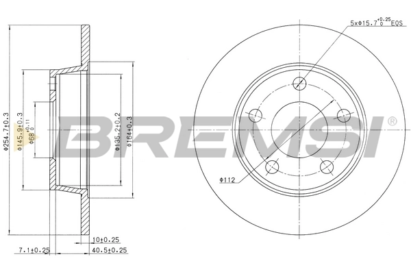 BREMSI féktárcsa - CD7177S - TothCarparts