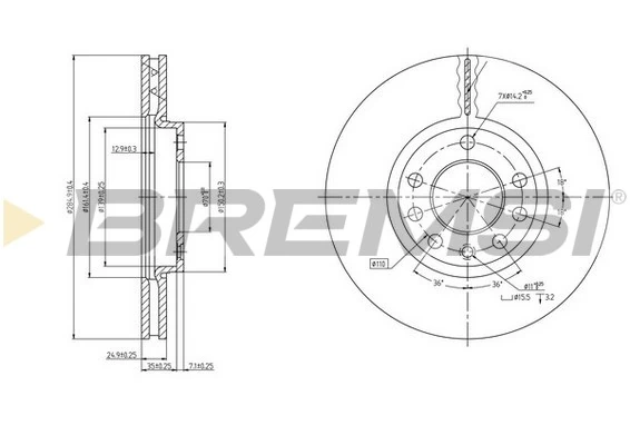 BREMSI féktárcsa - CD7191V - TothCarparts