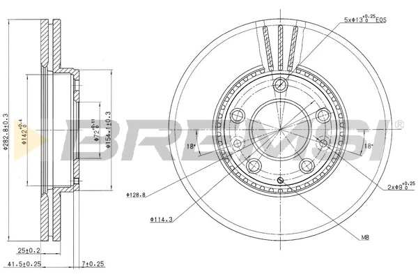 BREMSI féktárcsa - CD7210V - TothCarparts