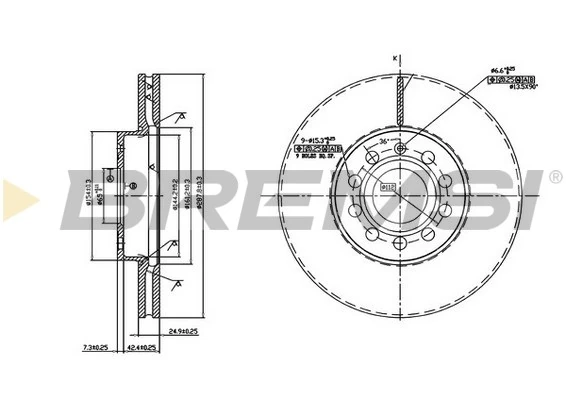 BREMSI féktárcsa - CD7218V - TothCarparts