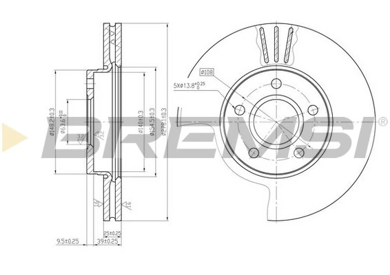 BREMSI féktárcsa - CD7222V - TothCarparts