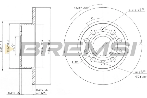 BREMSI féktárcsa - CD7224S - TothCarparts