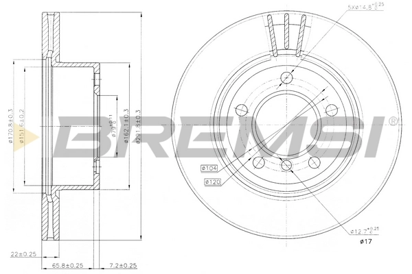 BREMSI féktárcsa - CD7229V - TothCarparts