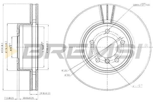 BREMSI féktárcsa - CD7242V - TothCarparts