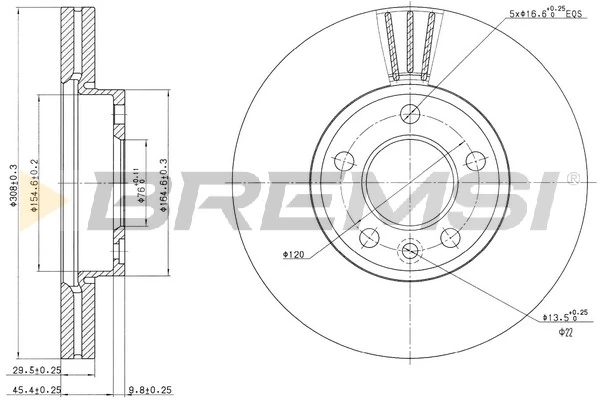 BREMSI féktárcsa - CD7253V - TothCarparts