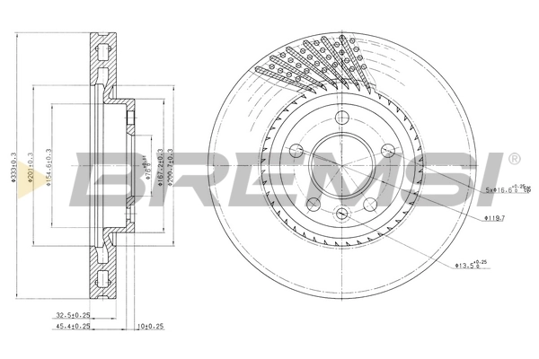 BREMSI féktárcsa - CD7254V - TothCarparts