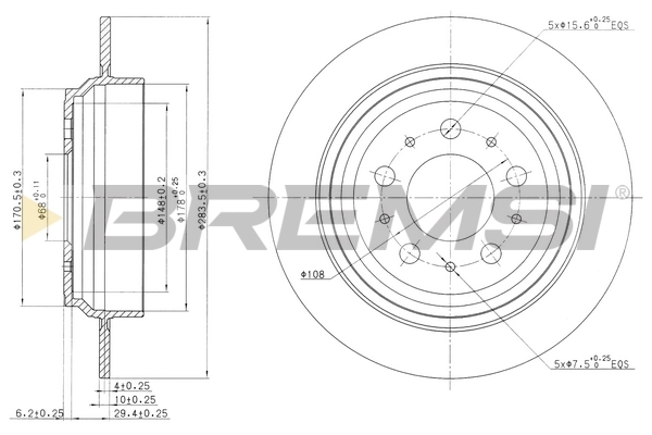 BREMSI féktárcsa - CD7259S - TothCarparts