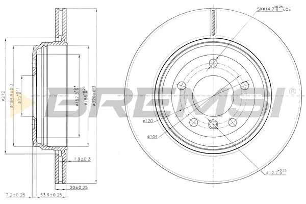 BREMSI féktárcsa - CD7260V - TothCarparts