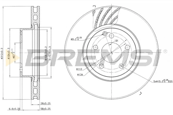 BREMSI féktárcsa - CD7263V - TothCarparts