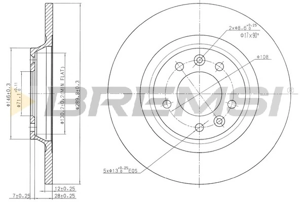 BREMSI féktárcsa - CD7275S - TothCarparts