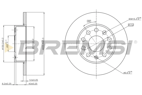 BREMSI féktárcsa - CD7276S - TothCarparts