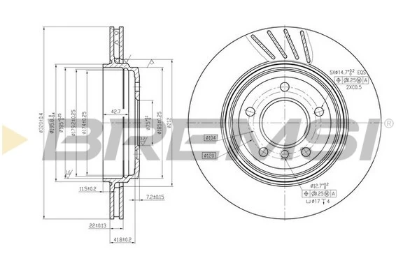 BREMSI féktárcsa - CD7280V - TothCarparts