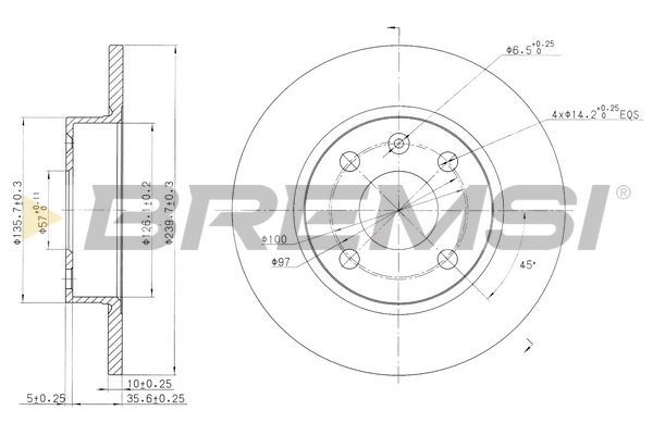 BREMSI féktárcsa - CD7283S - TothCarparts