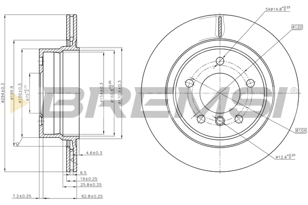 BREMSI féktárcsa - CD7285V - TothCarparts