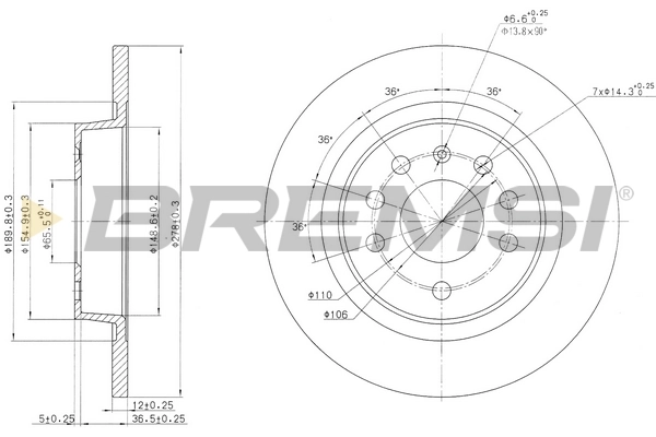 BREMSI féktárcsa - CD7288S - TothCarparts