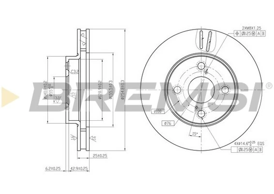 BREMSI féktárcsa - CD7294V - TothCarparts