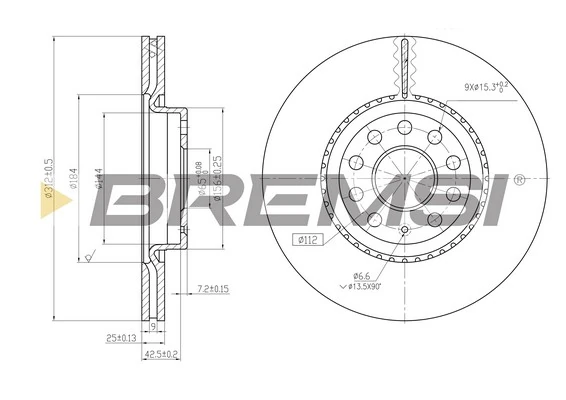 BREMSI féktárcsa - CD7305V - TothCarparts