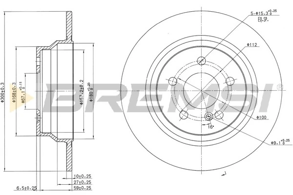 BREMSI féktárcsa - CD7308S - TothCarparts