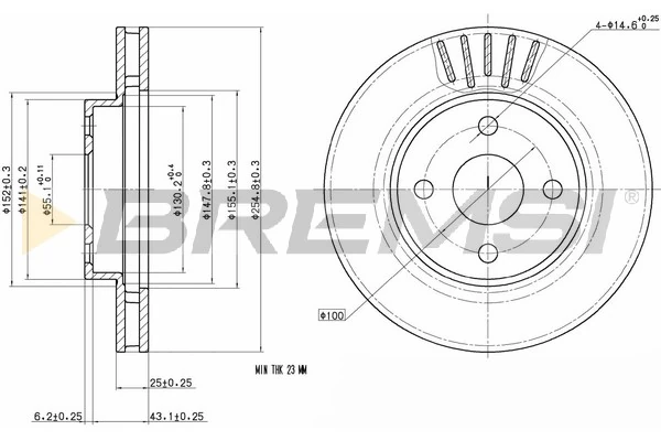 BREMSI féktárcsa - CD7309V - TothCarparts