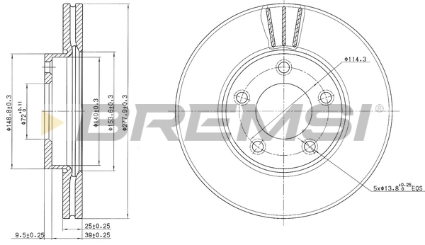 BREMSI féktárcsa - CD7311V - TothCarparts